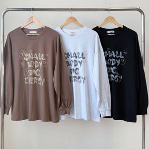 나야홍 / 빅사이즈티 V385L510 바디롱슬리브쭈리티셔츠 SE