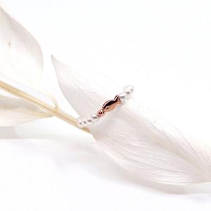 오팔하우스 14k 새끼 물고기 스왈 진주 반지 OPPR0672