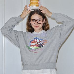 [바이탈싸인] 스트로베리 케이크 맨투맨 2colors_Gray [25MNFWTOP06GR]