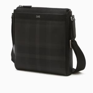 [닥스] 브라운 체크 가죽 크로스백DBBA5F792W3