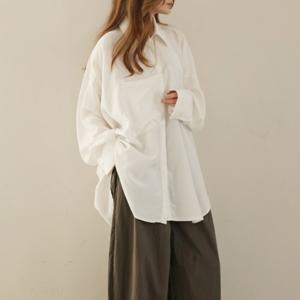 [다잇템]여성 남방 롱 싱글주머니 비스코스 박시핏 남방