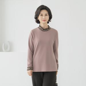 엄마옷 마담4060 레이스망폴라티셔츠 데일리룩 여성 -ZTE2510027-