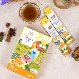 엉클베리 국내산 유기농 생강 도라지 진액 2박스(20g*10포/박스) 진저샷