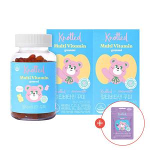 [선물세트] 노티드 멀티비타민 꾸미 60구미 2병 총2개월분+쇼핑백 증정