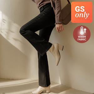 [GS단독-저스트원] 겨울여행 기모 일자&부츠컷 블랙팬츠(숏&롱)