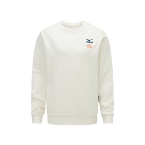 [미즈노(스포츠)]면폴리 혼방 스몰로고 맨투맨 32YC402146 크림