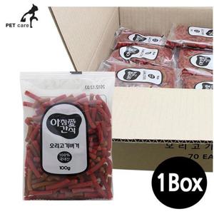 애견용품 100g x 아침애간식 160개 1박스 버거 오리고기