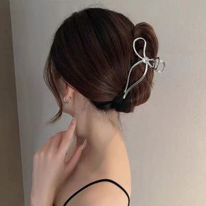 진주 메탈리본 집게핀 ELH-051