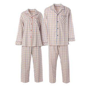 [비비안(언더웨어)][면잠옷세트]부드러운면 체크 여성남성잠옷세트 WP8831A MP8831A