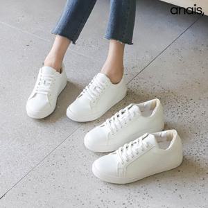 [아나이스] 남녀공용 화이트 스니커즈 5cm_25F055 [무료배송]