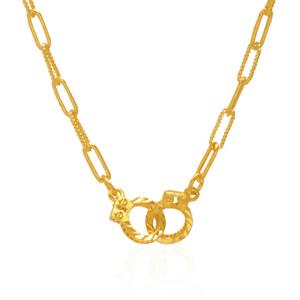 여자 순금 목걸이 18.75g [수갑 클립] 체인 디자인