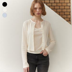 [게스] 여성_아일렛 자가드 나시 가디건 SET (OP1K5391)