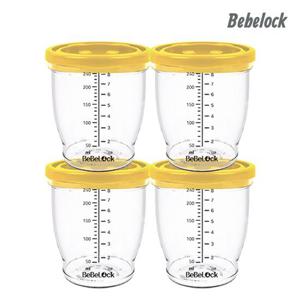 [베베락]엘파 이유식 밀폐용기 240ml 머스타드(4P)