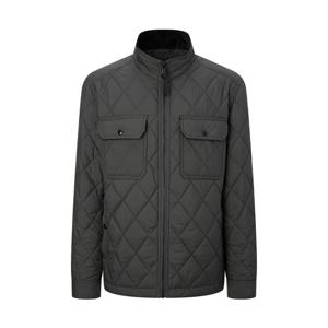 [헤지스]헤지스 그레이 포켓배색 패딩점퍼 WHJU4D334G3