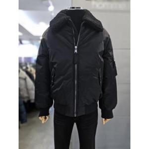 바쏘옴므 세이브존03 바쏘옴므 남성 겨울 블랙 덕 배색카라 항공점퍼 WSAGZ4UA61A
