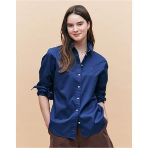 헤지스 여성 25SS 레귤러핏 페더 트윌 셔츠 다크블루 HSSH5AC15B3