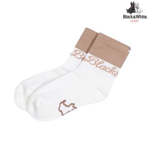 [블랙앤화이트]여성 컬러블럭 배색 중목 양말 8115LXSC_WHITE