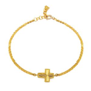 [골드리카]순금 샤인십자가 팔찌3.75g+18k잠금(99.9)