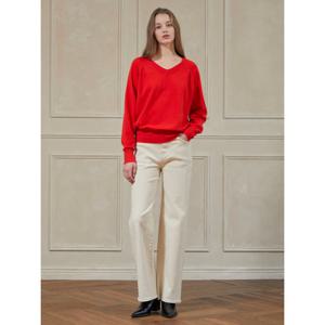 [뷰어] 여성 기모 와이드핏 코튼 팬츠 ZNPTOB03_IV