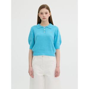 [올리브데올리브]단추카라 5부소매 크롭니트 (OK5MP222)