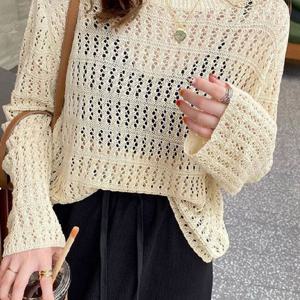 그물펀칭 니트 티셔츠 ST0057