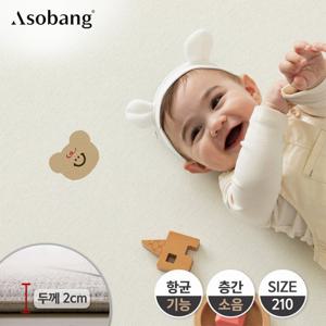 [아소방] 프라임 놀이방매트 스마일베어 210 (210x140x2cm)