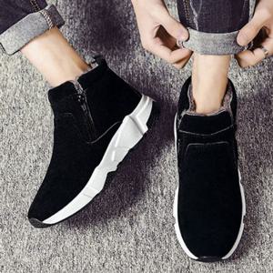 남자 방한화 겨울 하이탑 스니커즈 안감 퍼 털신 2