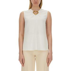 모스키노 여성 아이보리 민소매 블라우스 08070433_8001