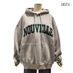 [에이비에프지]프린팅 포인트 기모 롱 후드 티셔츠 APZ1QK33A