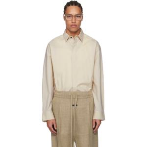 25 FW 피어오브갓 남성 베이지 옥스포드 버튼업 셔츠 251782M192012