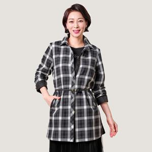 [마담엘레강스] 체크러브 코튼 자켓 K251JK03