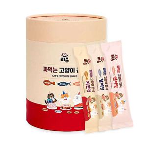 네네린도 라온 짜먹는 고양이 간식 츄르 14g x 60p 참치 연어 치킨