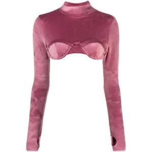 25 FW GCDS 크롭 벨벳 블라우스 FW23W140603 TP433418176