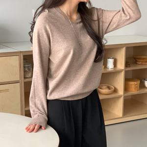 샵앤) 여성 홀가먼트 무지 긴팔 후드 니트 티셔츠 21DS-WKN-4887-그린