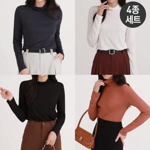 [론칭가 39,900][4종세트][페이릿]여성 모달 터틀넥 티셔츠4세트