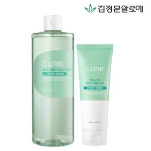 [김정문알로에] 큐어 젤리 토너 500ml+리알로에 수딩젤 150ml