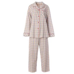 [비비안(언더웨어)]순면 40수 선염 체크 여성파자마 세트 WP8831A