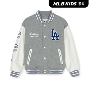 [택가219,000원][MLB키즈]스포티브 와펜 바시티 패딩점퍼 LA (D.Melange Grey)7AJPV0151-07MGD