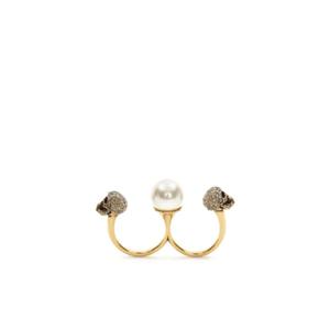 Alexander McQueen 스컬 너클더스터 링 734749I170A