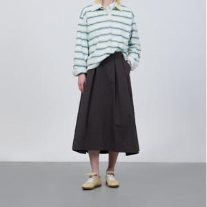 [쥬크]코튼 블렌드 밴딩 플레어 롱스커트 (Z251MSD009)