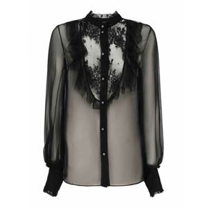 [VALENTINO] 라프리마 여성 블라우스 실크 쉬폰 6B0AB7J02UP0NO 블랙 /8