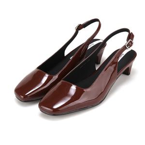 [바바라(슈즈)]바바라 여성슬링백 스퀘어 4CM 소가죽 스타일_BBI733BR