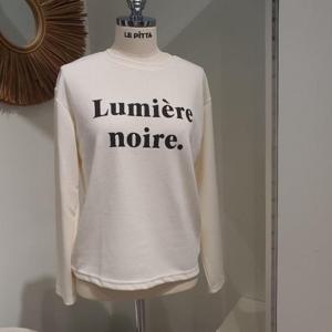 르피타 HC06 가슴 영어 로그 긴팔 티셔츠(크림색) L253BTS901