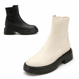 [미소페] 여성 라운드 쉐입 첼시스판부츠 012246707 5cm 2color