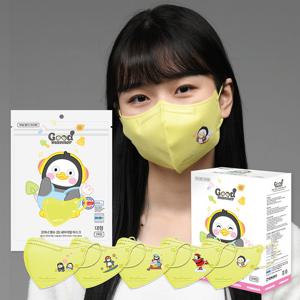 [25+25매] 굿매너 펭수 새부리형 마스크 대형 옐로우  아트심볼