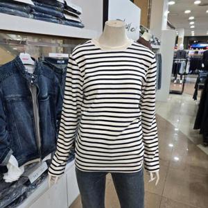 잠뱅이 동백01 여성 선염 스트라이프티셔츠 DN3WTS564