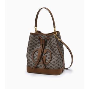 [헤지스ACC] H 레더 패치 시그니처 카키 버킷백 HIBA5E113K2