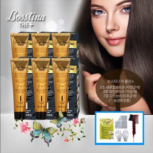보스티나 더 플러스 염색제 본품 6개 + 꼬리빗 1개