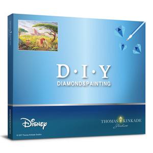 디즈니 토마스 킨케이드 라이온 킹 보석십자수 캔버스 40x50cm DT5008