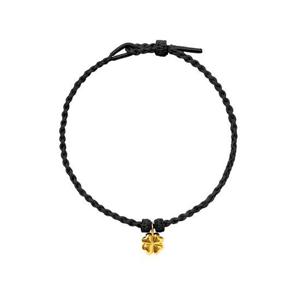 [한국금다이아몬드] 순금 팔찌 블랙 매듭 팔찌 통통 행운 클로버